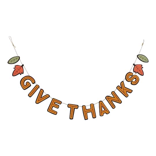 6ft. Give Thanks Felt Garland by Ashland®